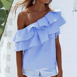 Ruffle Blouse Off Shoulder Summer Top